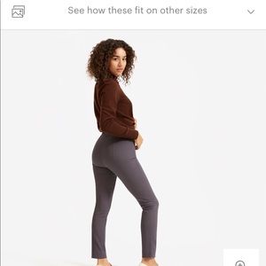 Everlane side zip work pant gray